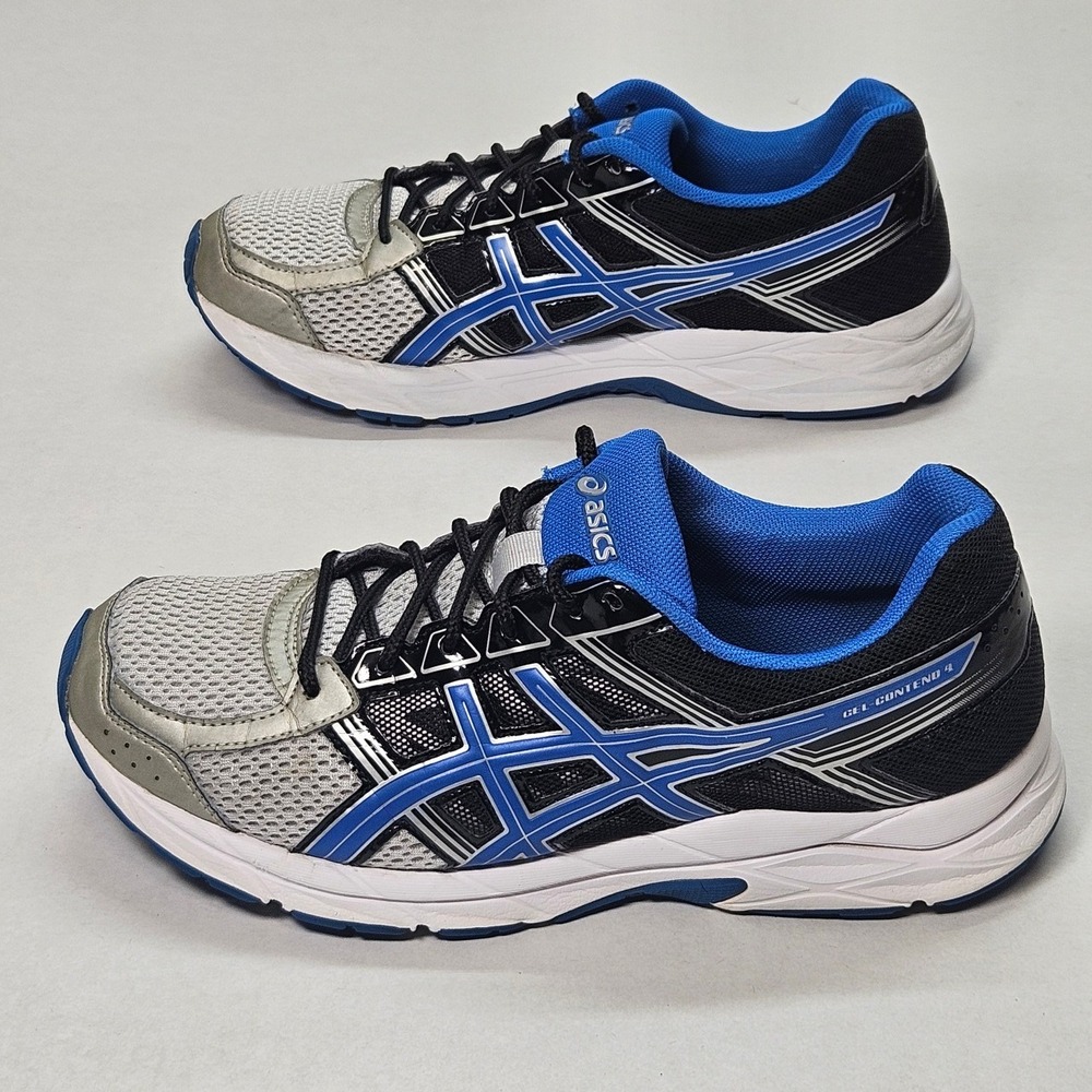 ASICS GEL Contend 4 Men Running Shoes Black Blue Silver Athletic Sneakers Size 9 - Picture 5 of 16